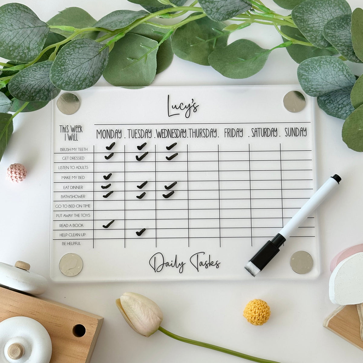 Daily Tasks Planner (magnetic)