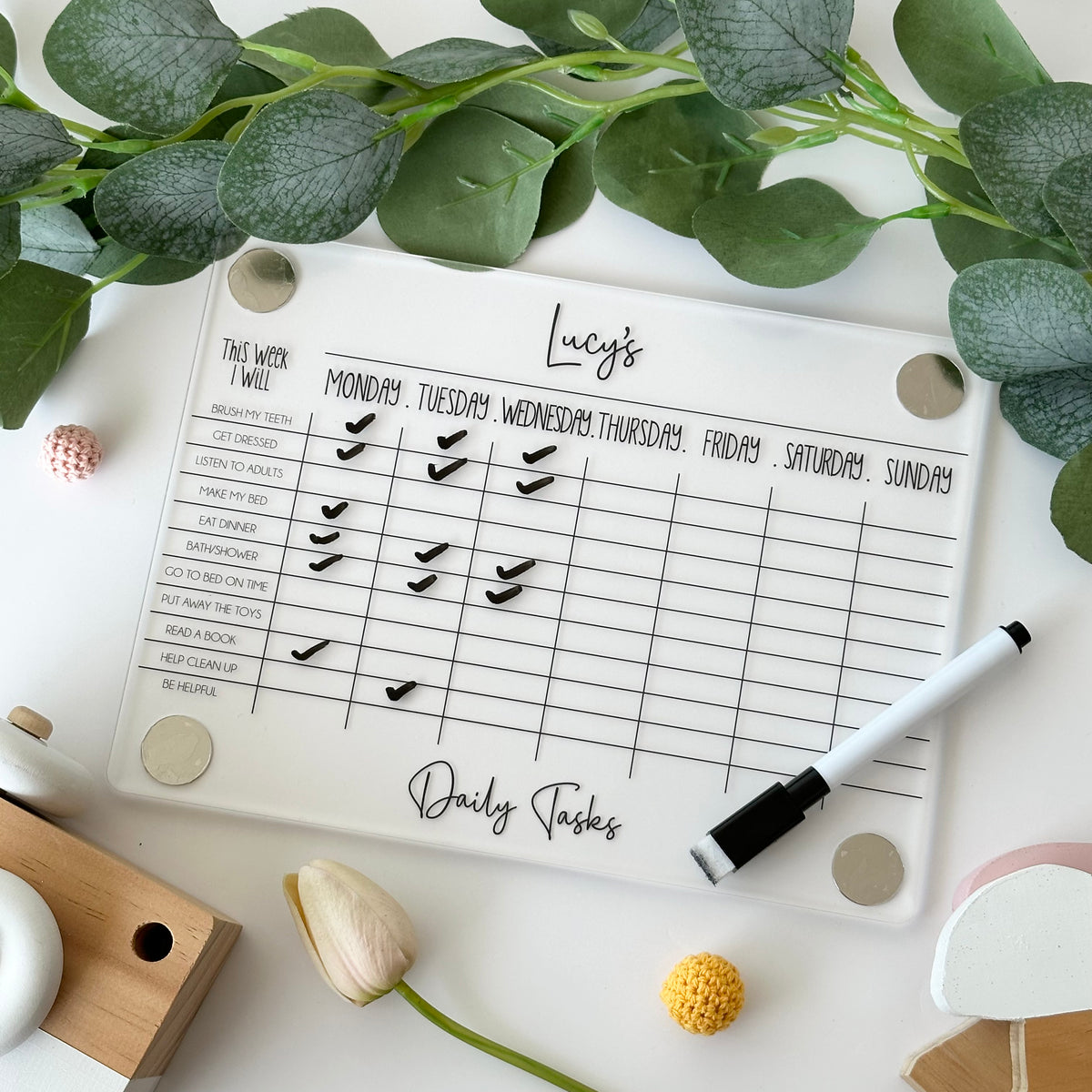 Daily Tasks Planner (magnetic)