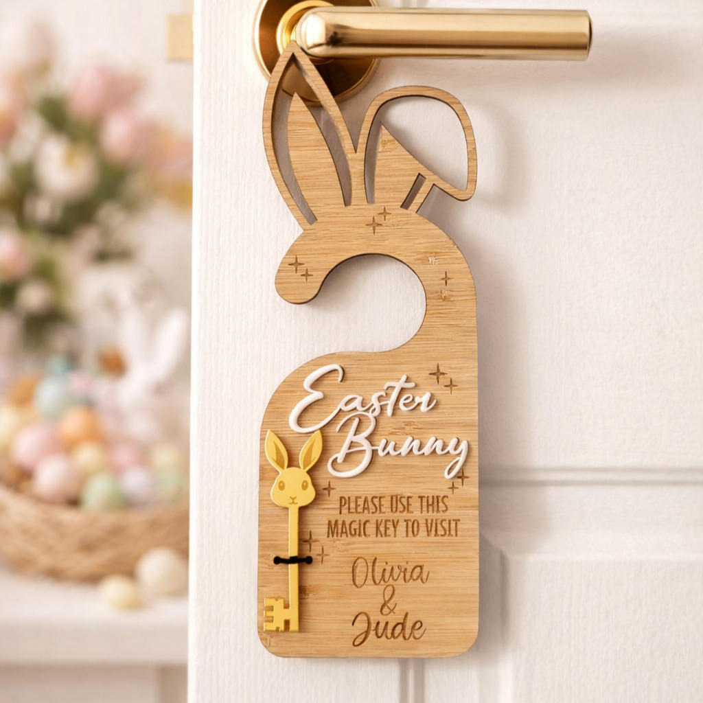 3D Personalised Easter Bunny - Door Hanger