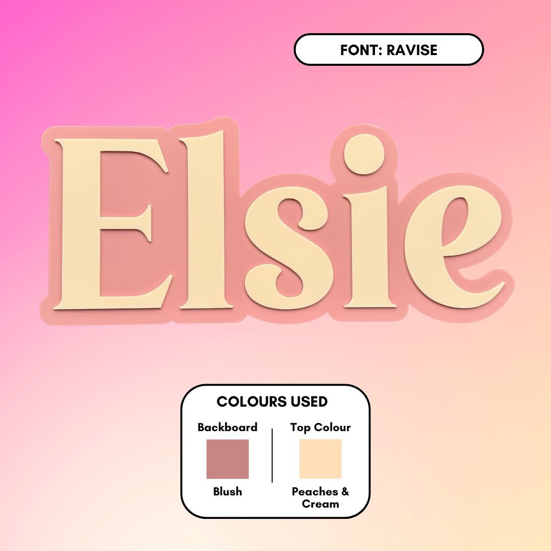 3D Name Plaques - Double Layered