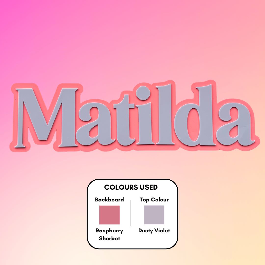 3D Name Plaques - Double Layered