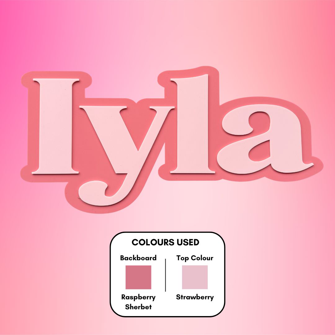 3D Name Plaques - Double Layered