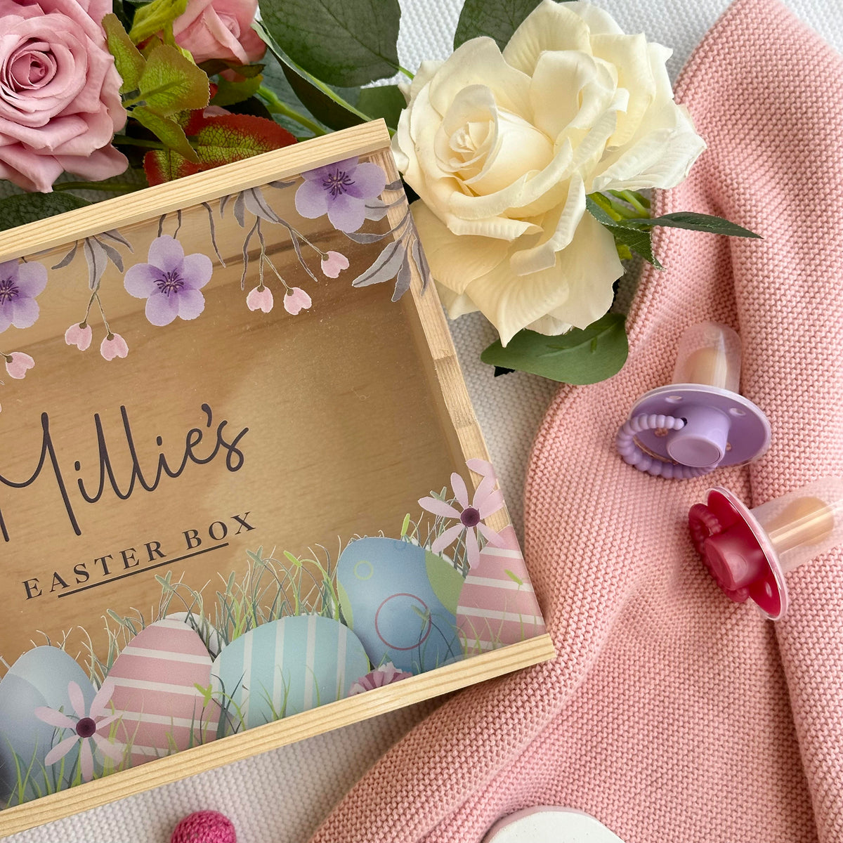 Easter Egg &amp; Floral Bunny Keepsake Box