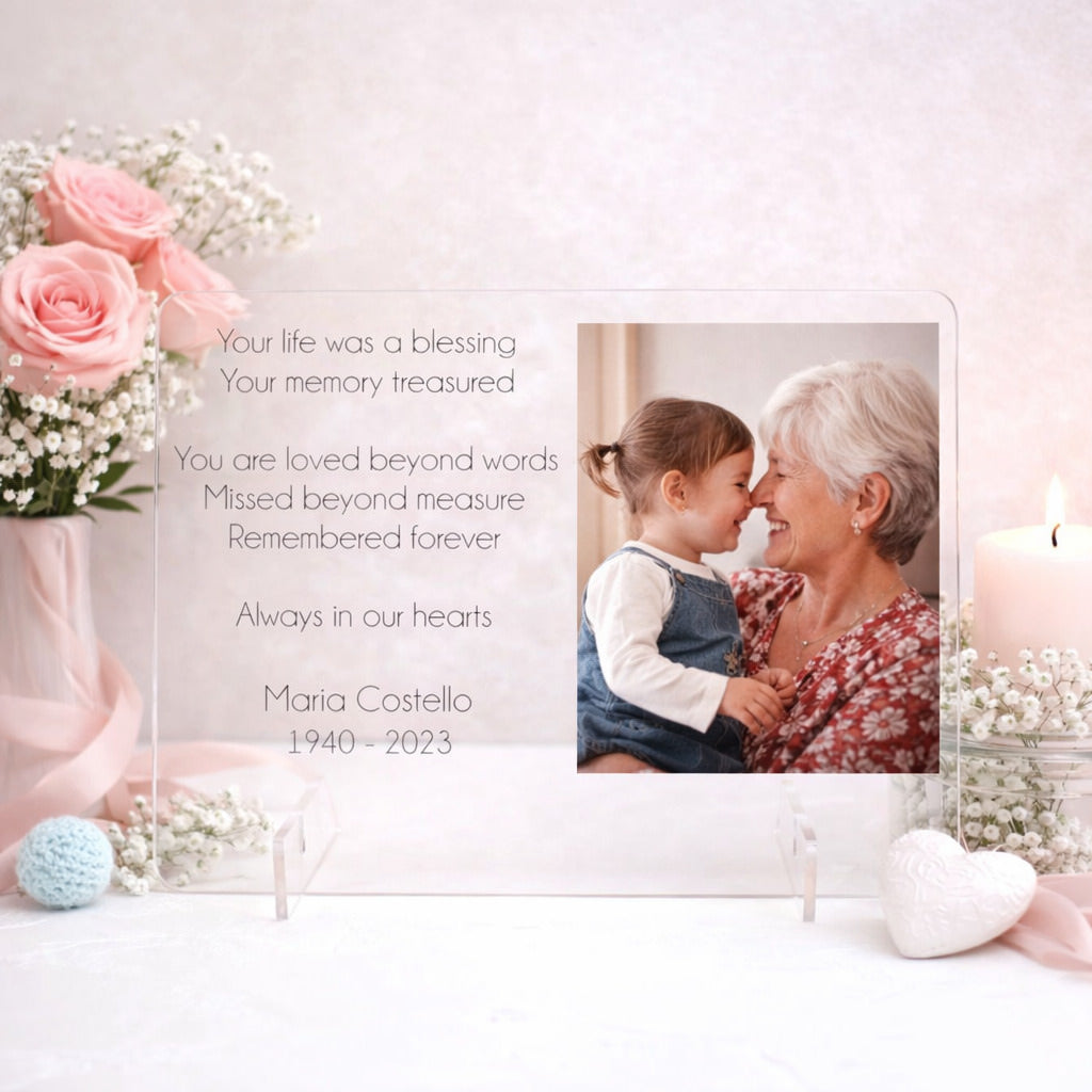 Transparent Acrylic Printed Photo Frame - Always in our hearts