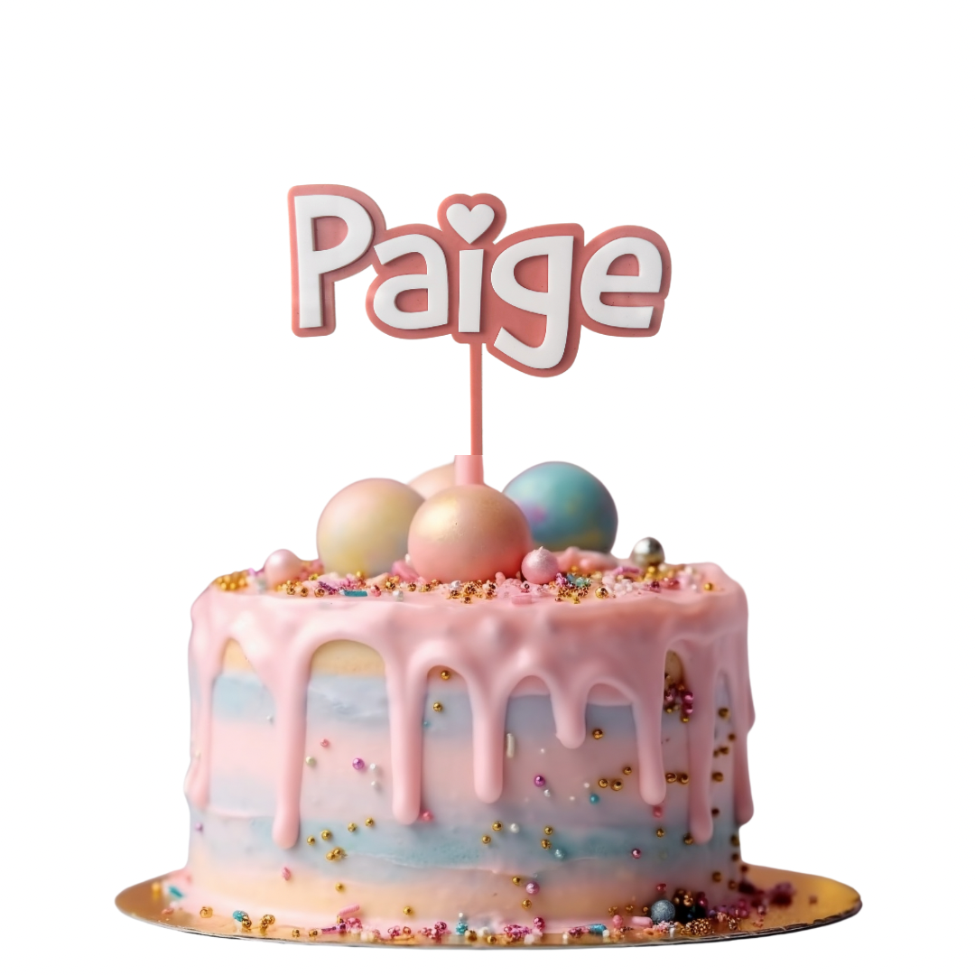 3D Name Birthday Cake Topper