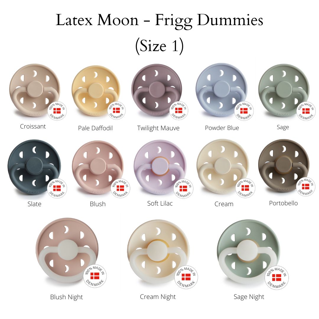 FRIGG Moon Phase Dummies - Latex Teat - (Size 1) NB - 6m