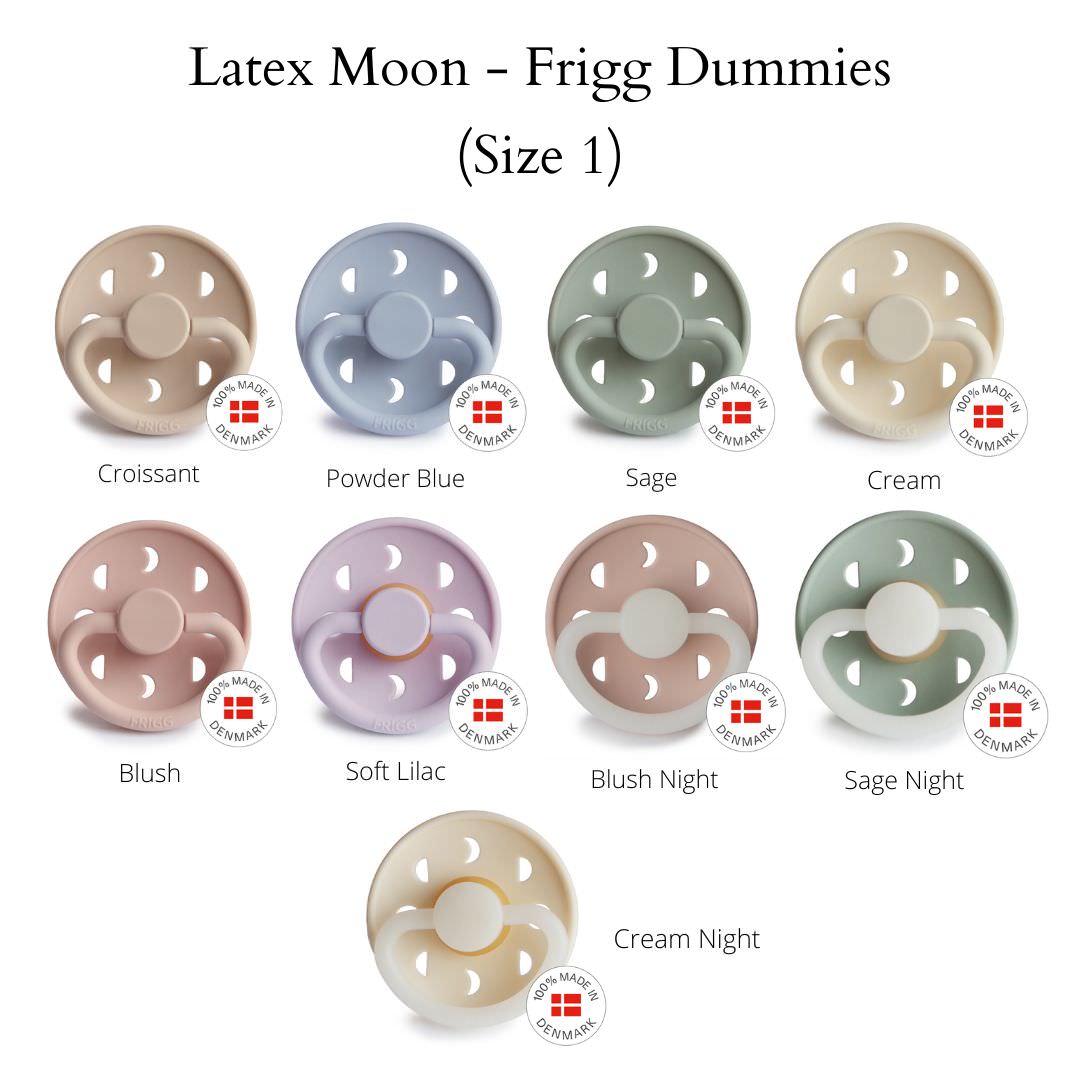 FRIGG Moon Phase Dummies - Latex Teat - (Size 1) NB - 6m