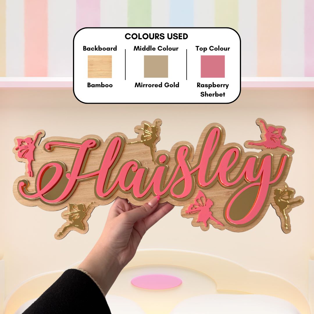 3D Picture Name Plaques - Triple Layered