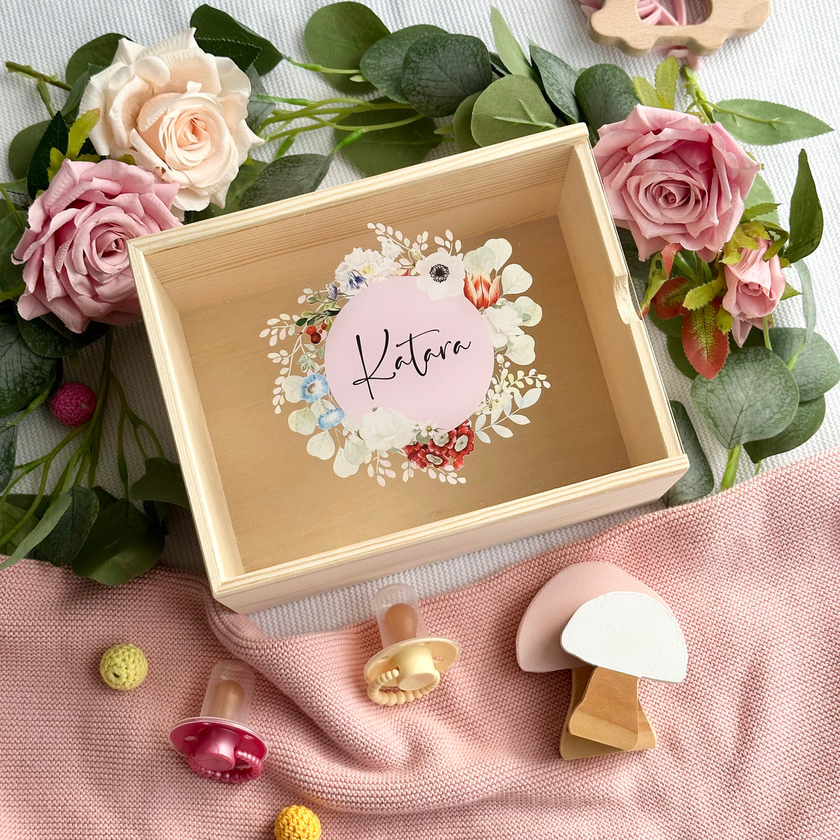 Girls Circular Name - Keepsake Box