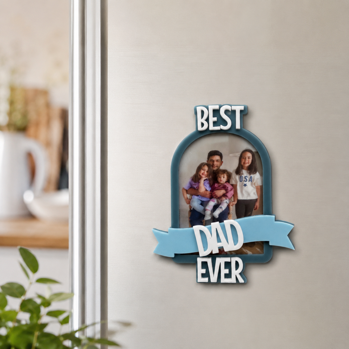 Personalised 3D Photo Fridge Magnet - Best Dad Ever