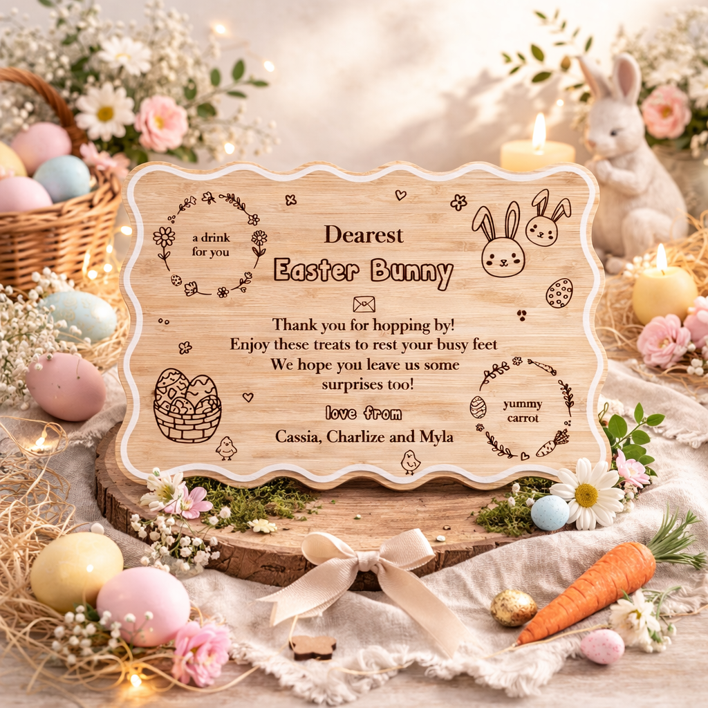 Scalloped Dearest Easter Bunny Board