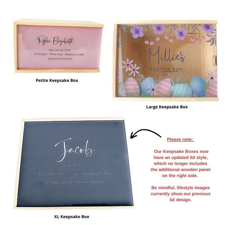 Polka Dot Birth Details - Keepsake Box