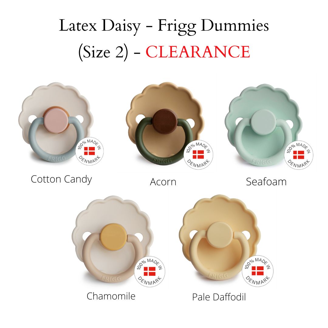 FRIGG Daisy Dummies - Latex Teat - (Size 2) 6m - 18m (CLEARANCE)