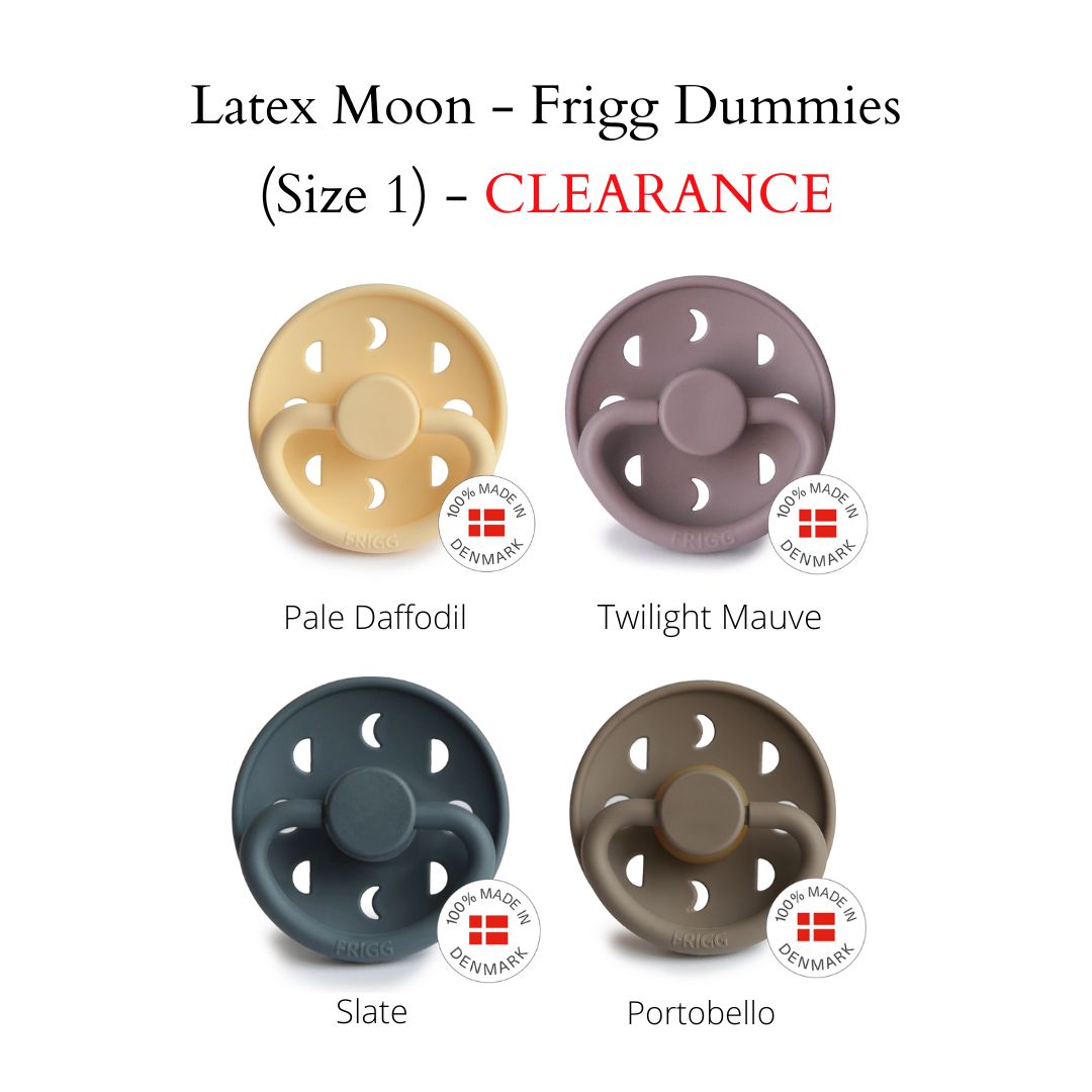 FRIGG Moon Phase Dummies - Latex Teat - (Size 1) NB - 6m (CLEARANCE)
