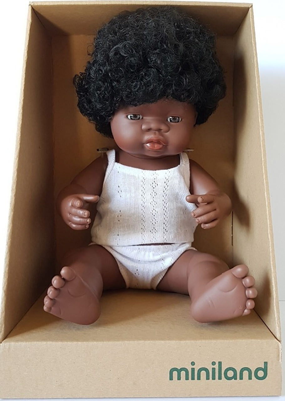 Miniland Doll - African Girl, 38cm