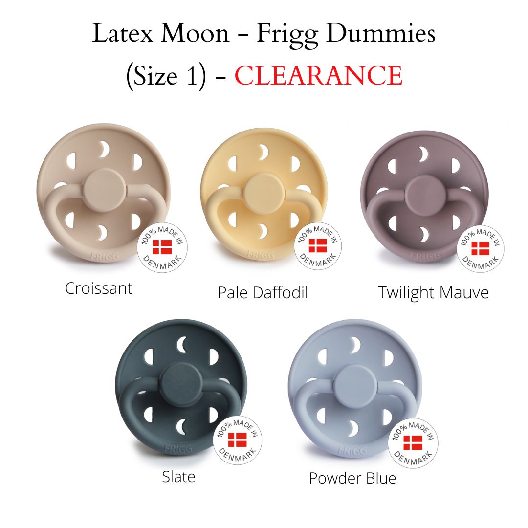 FRIGG Moon Phase Dummies - Latex Teat - (Size 1) NB - 6m (CLEARANCE)