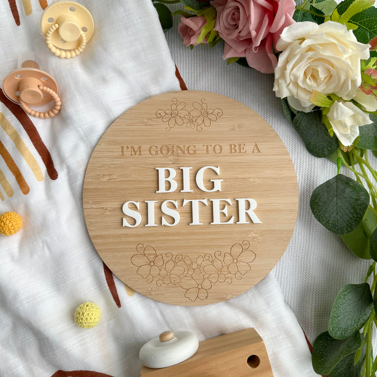 3D Big Brother/Sister Announcement Plaque