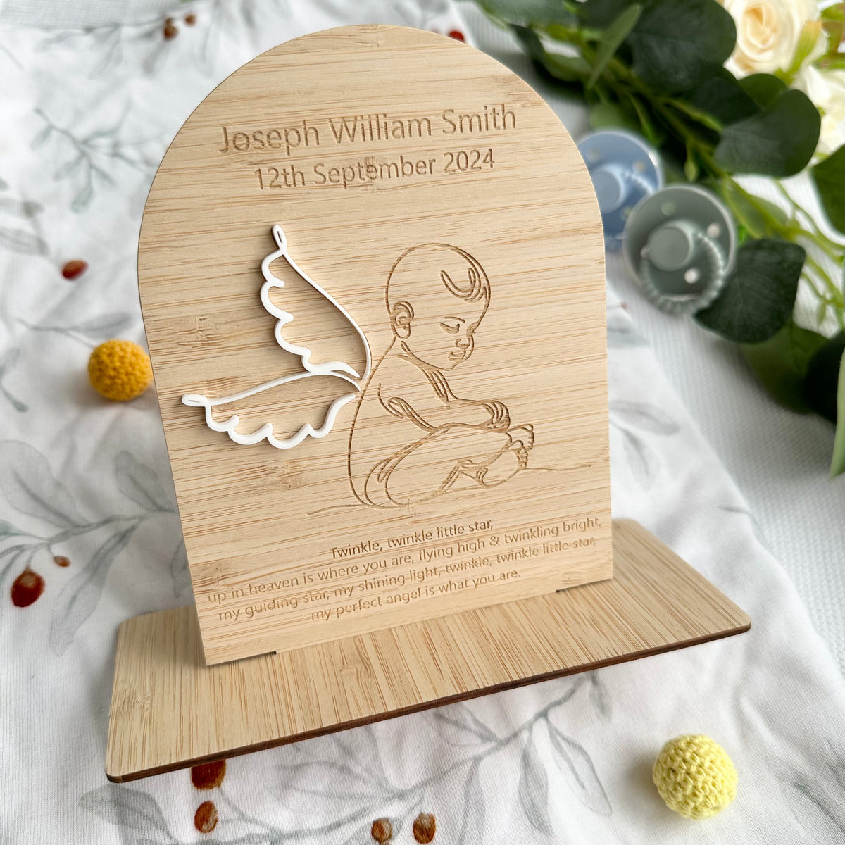 Angel Baby Memorial Plaque (Stand)