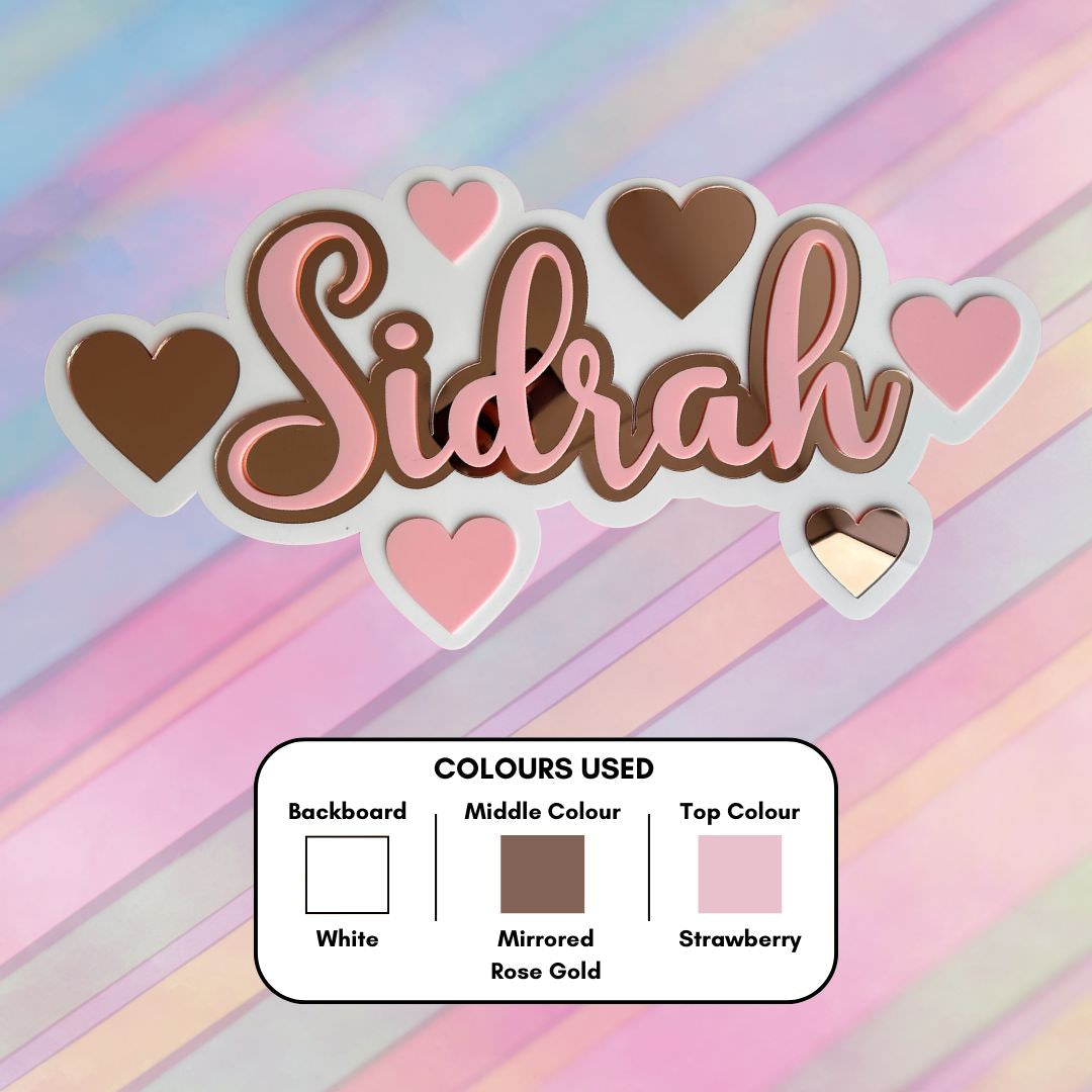 3D Picture Name Plaques - Triple Layered