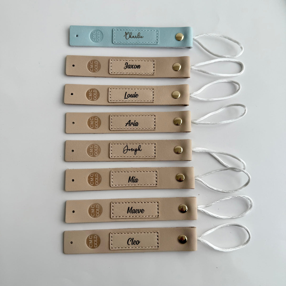 Personalised Leather Dummy Clips - Clearance (Already Engraved Designs)