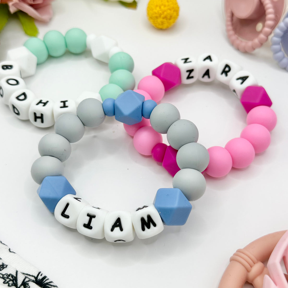 Personalised Silicone Teether (2-6 letters)