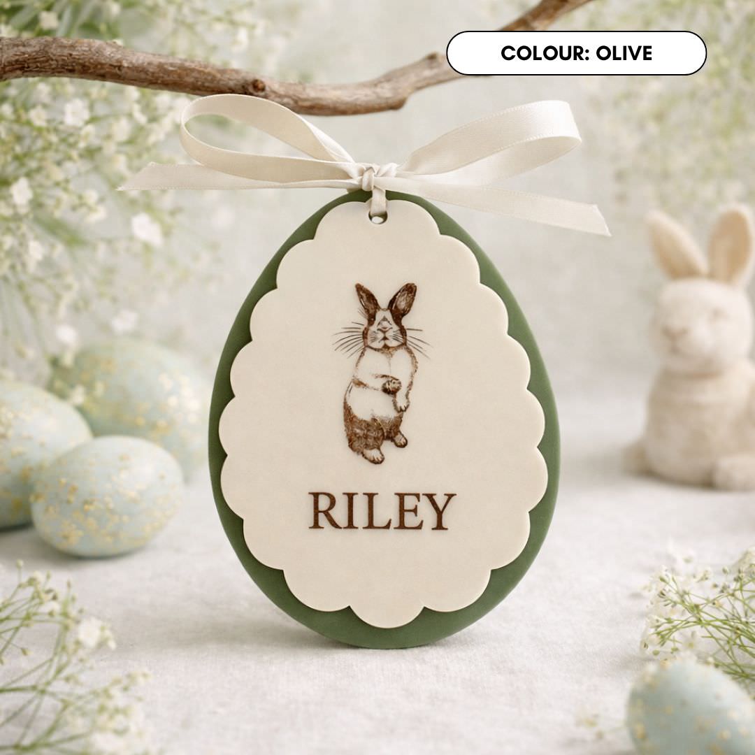 Personalised Easter Egg - Keepsake Ornaments / Basket Tag