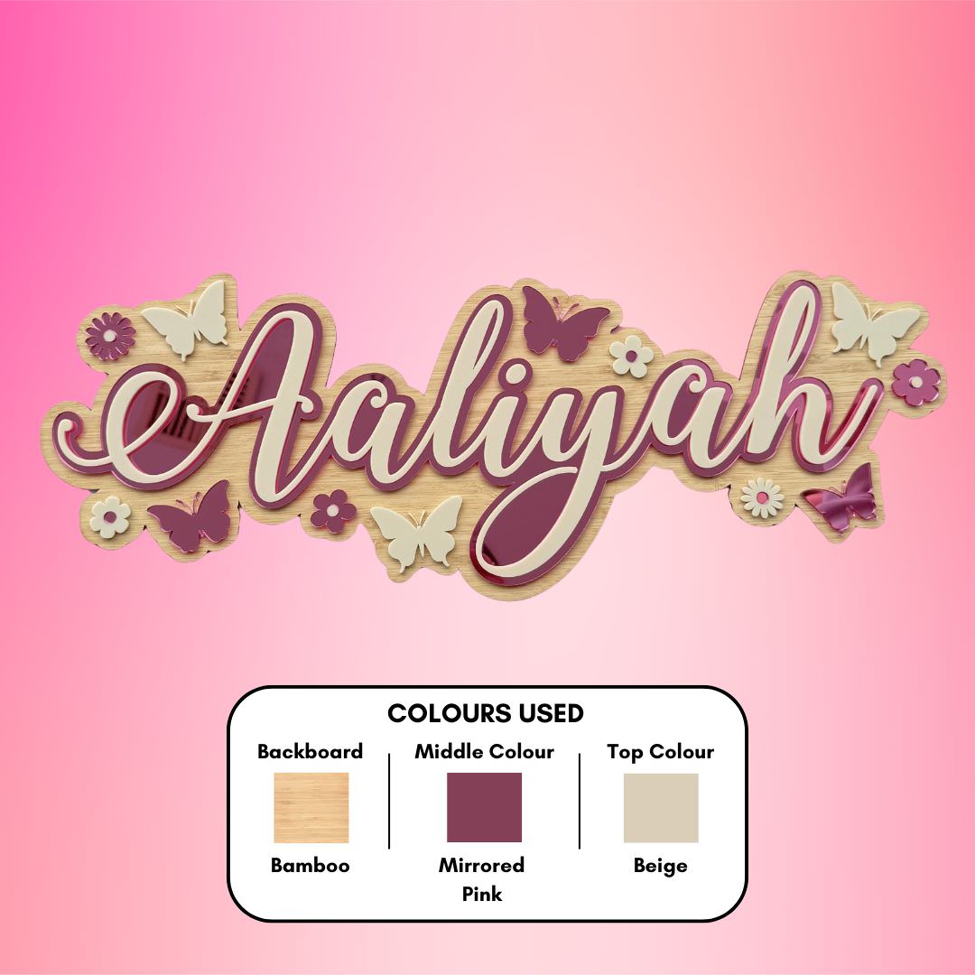 3D Picture Name Plaques - Triple Layered