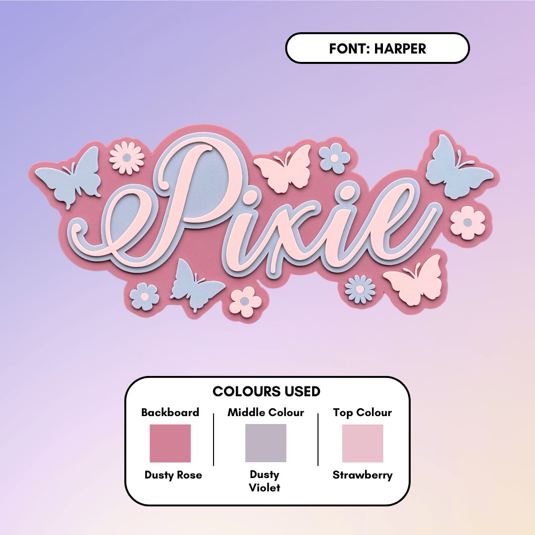 3D Picture Name Plaques - Triple Layered