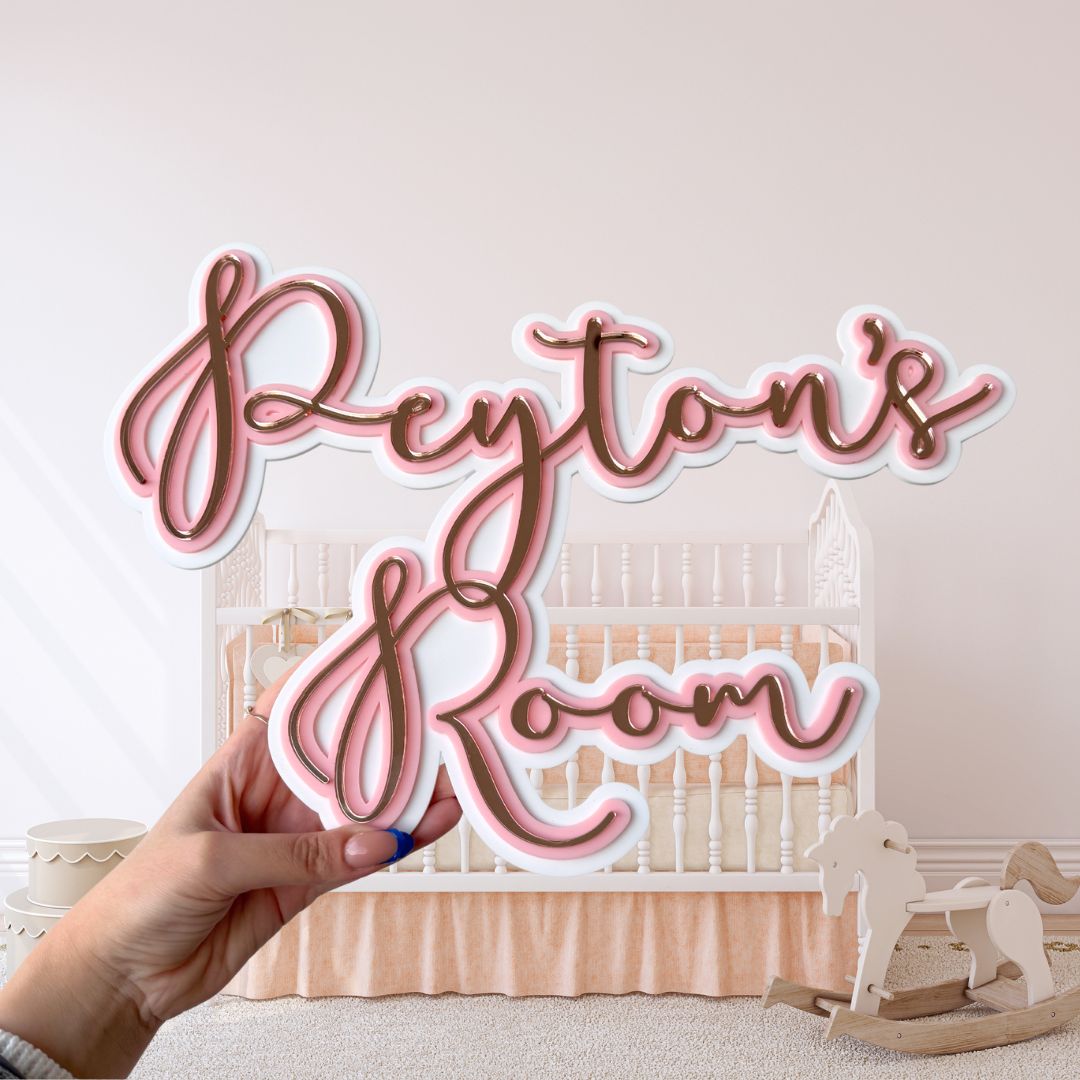 3D Name With Room Plaque - Triple Layered