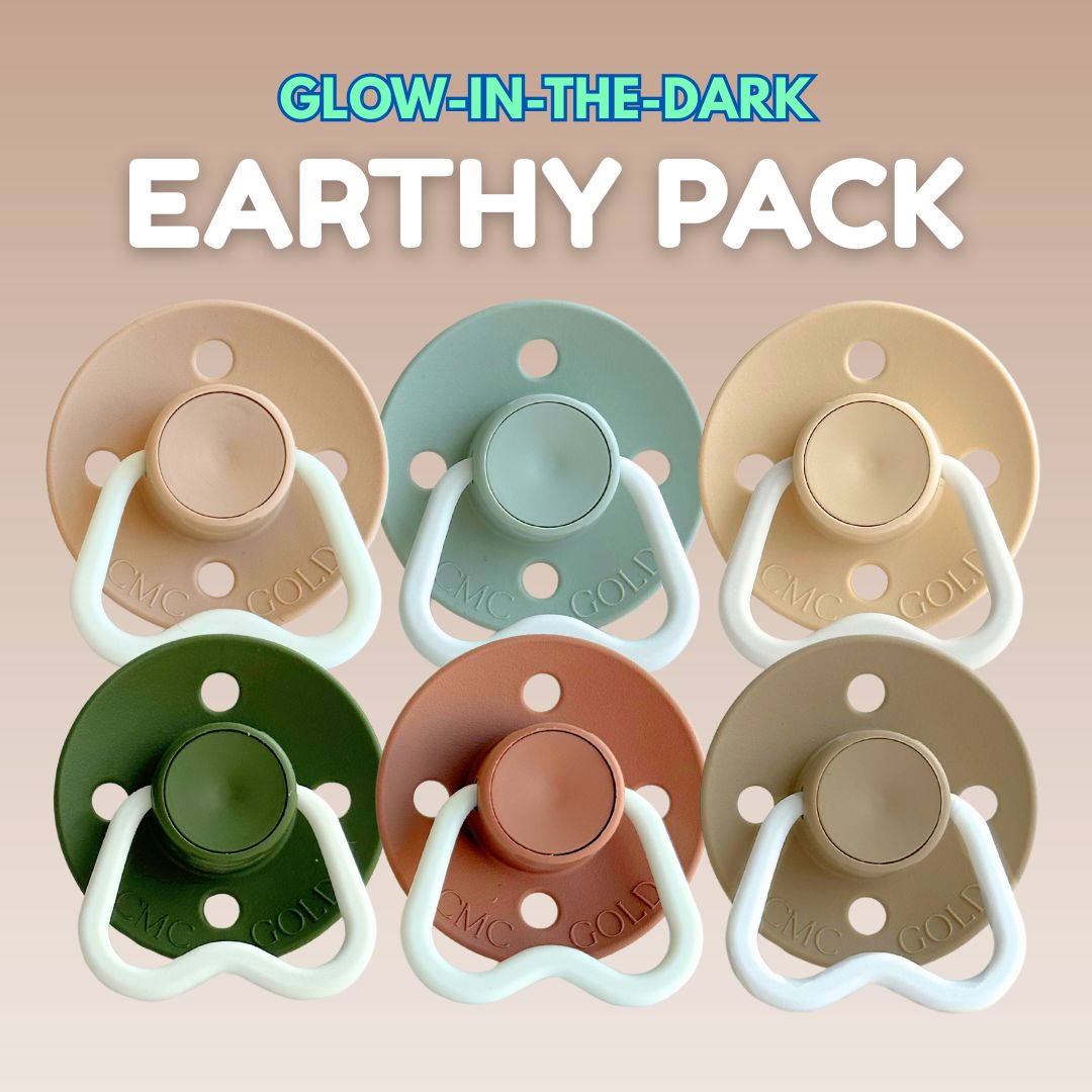 CMC Hold Me (GLOW) Dummy Pre Packs (6 Pack - VENTED TEAT) - Australian Made