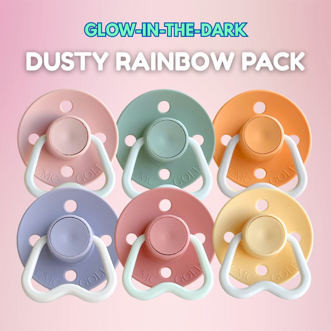 CMC Hold Me (GLOW) Dummy Pre Packs (6 Pack - VENTED TEAT) - Australian Made