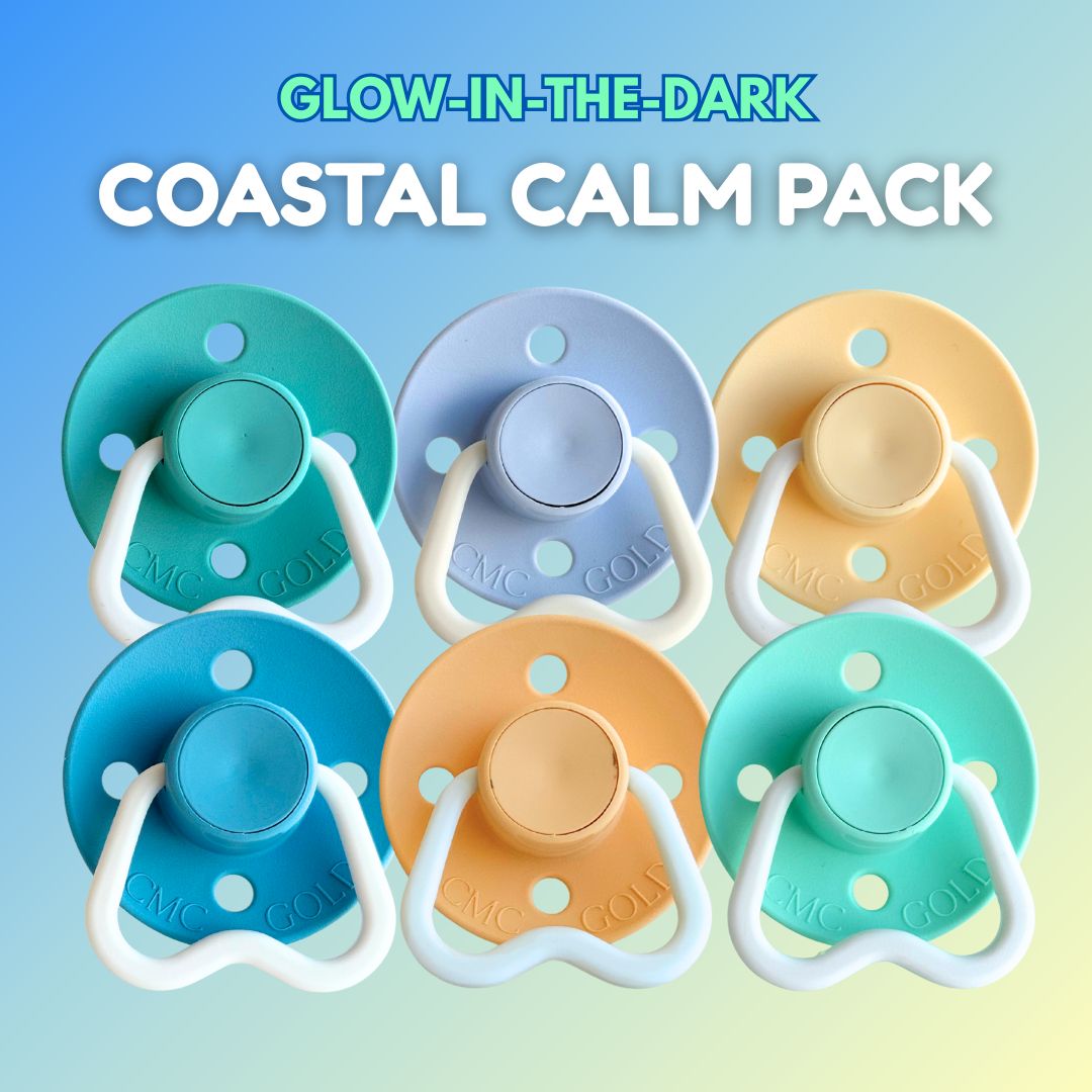 CMC Hold Me (GLOW) Dummy Pre Packs (6 Pack - VENTED TEAT) - Australian Made