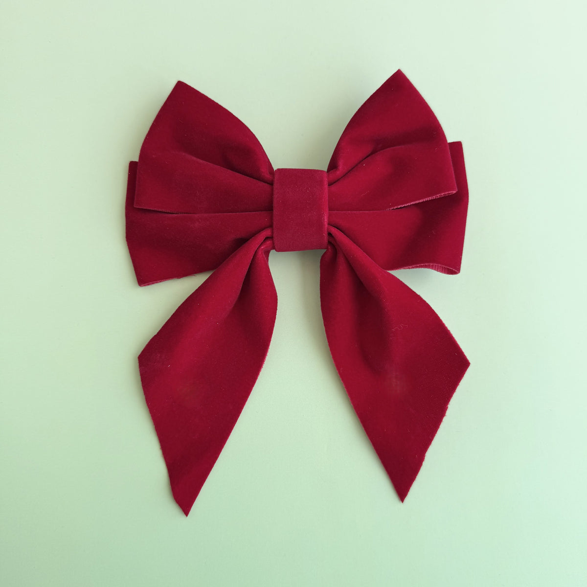 Red Christmas Hair Bow Clip