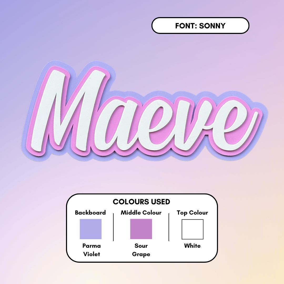 3D Name Plaque - Triple Layered