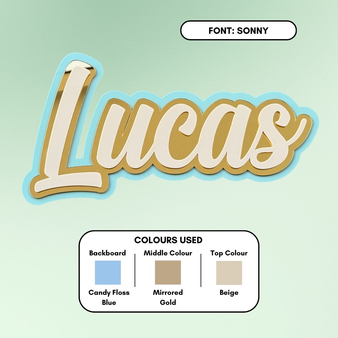 3D Name Plaque - Triple Layered