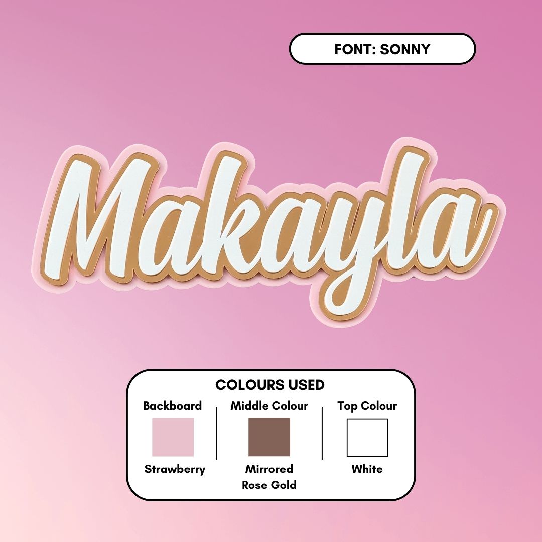 3D Name Plaque - Triple Layered