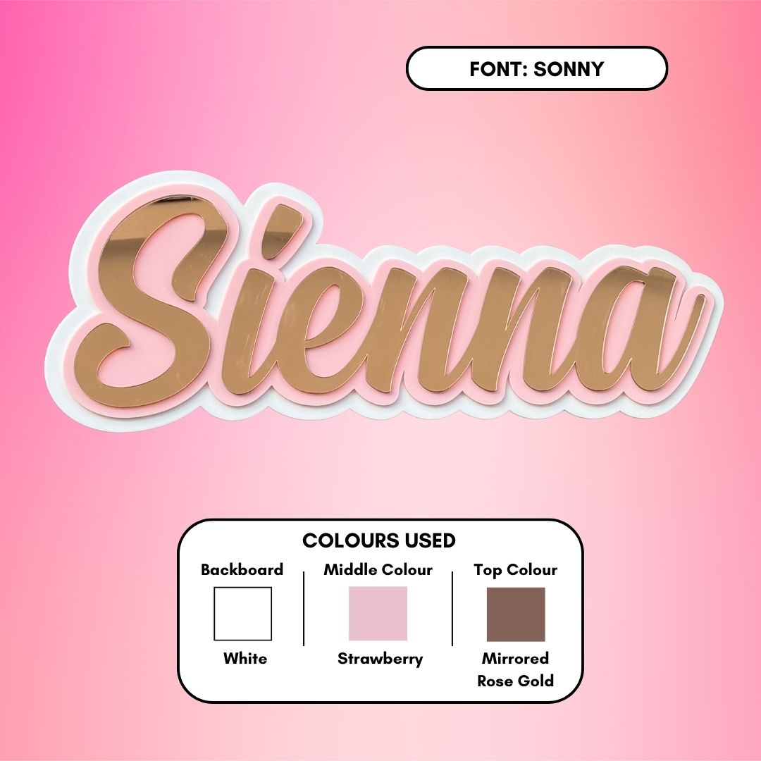 3D Name Plaque - Triple Layered