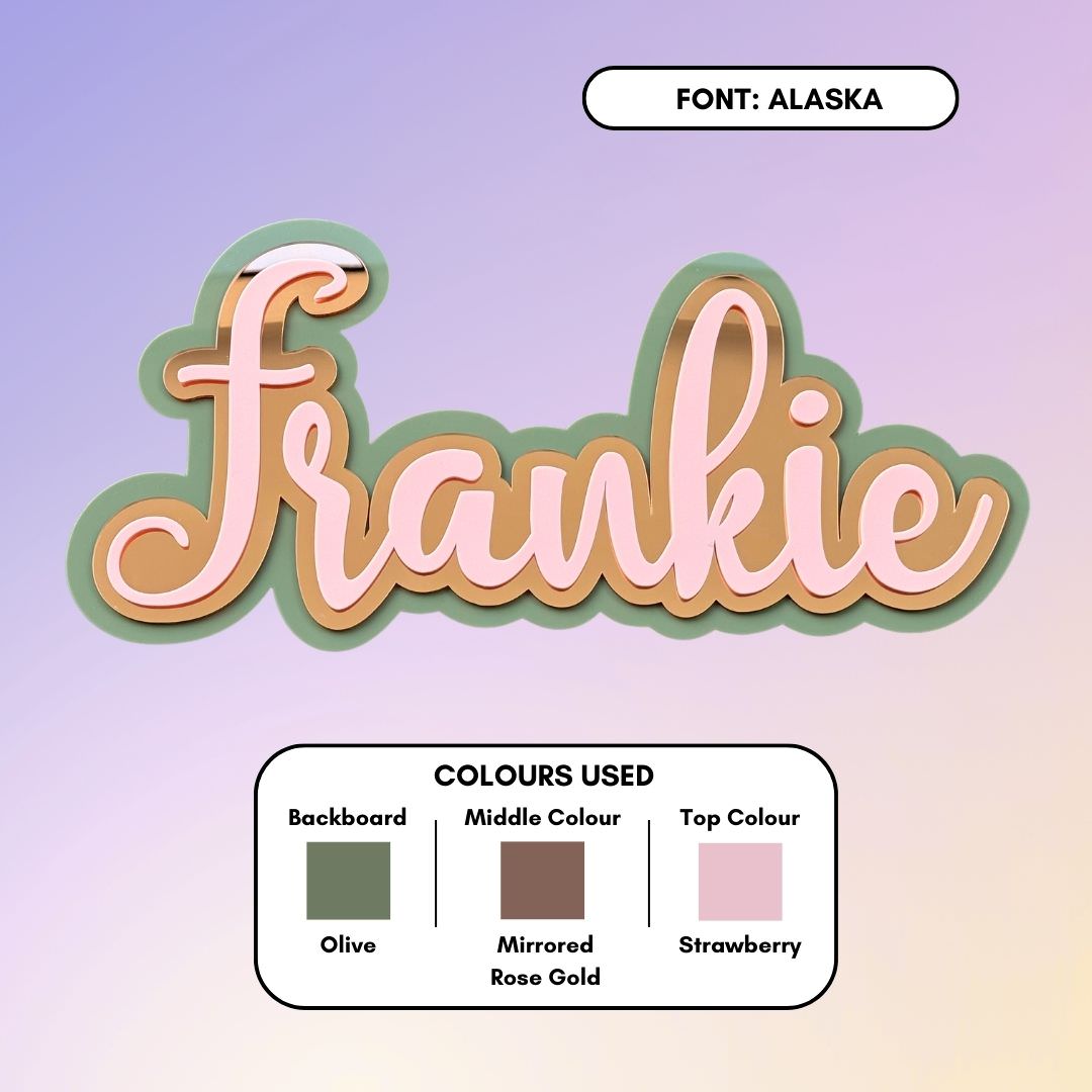 3D Name Plaque - Triple Layered