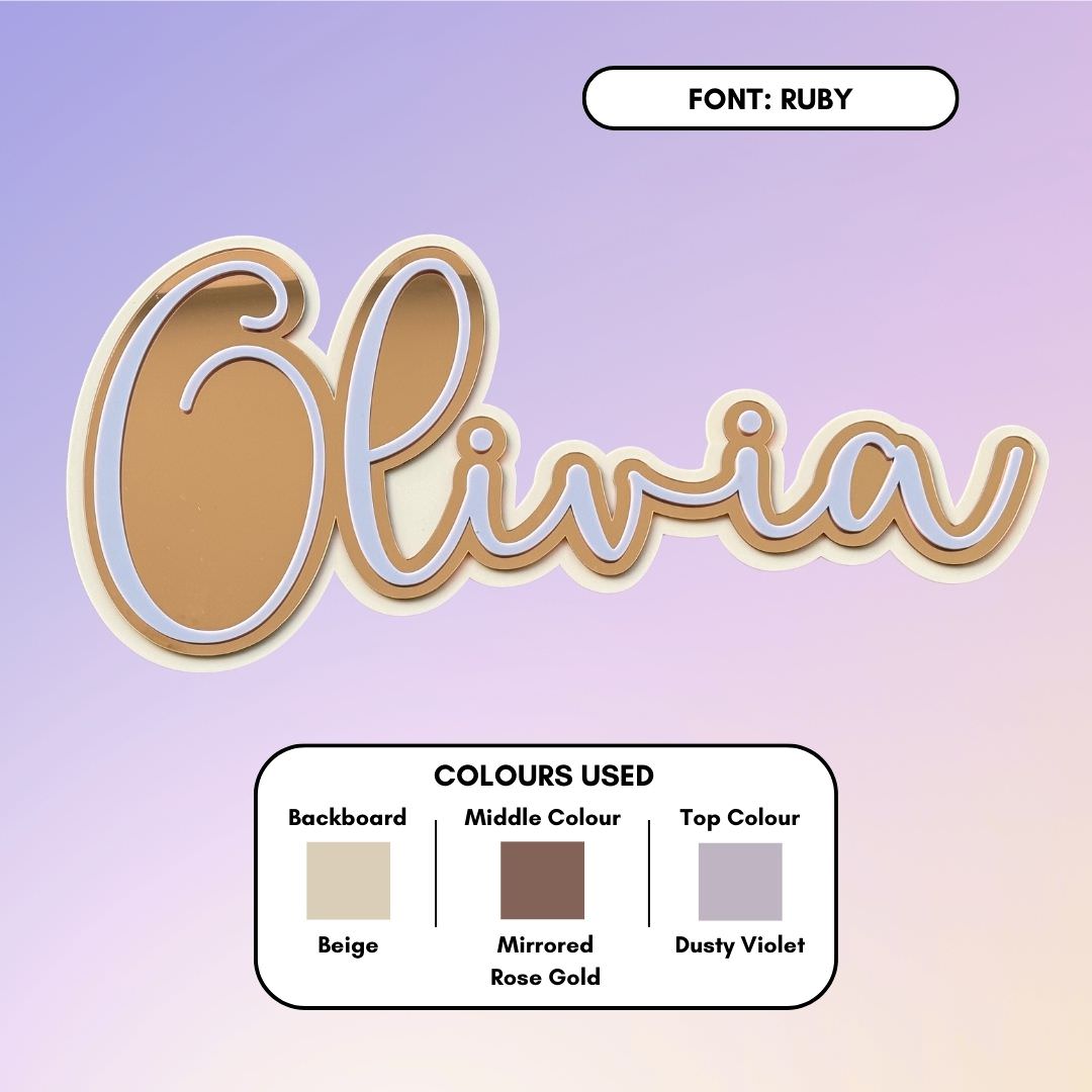 3D Name Plaque - Triple Layered