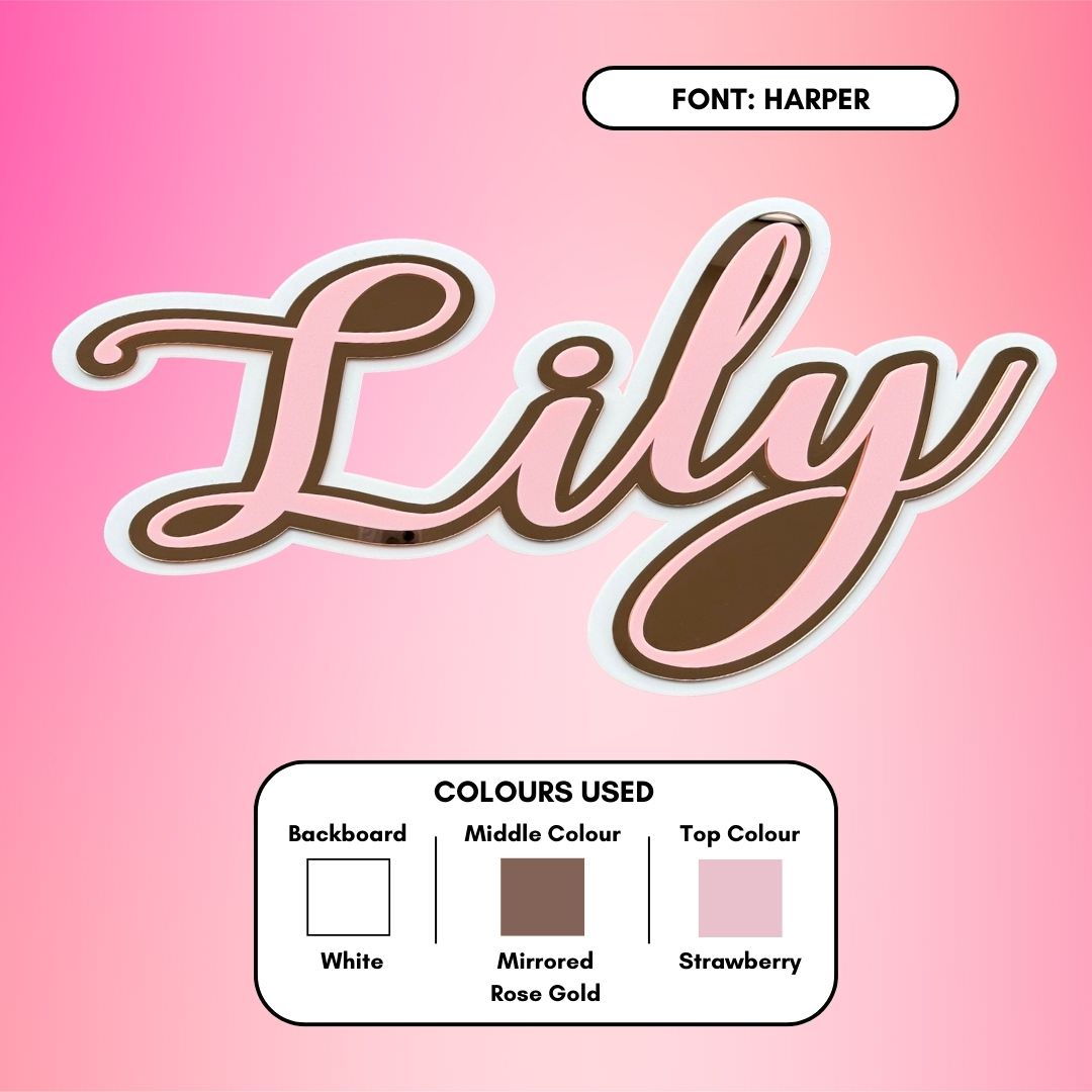 3D Name Plaque - Triple Layered