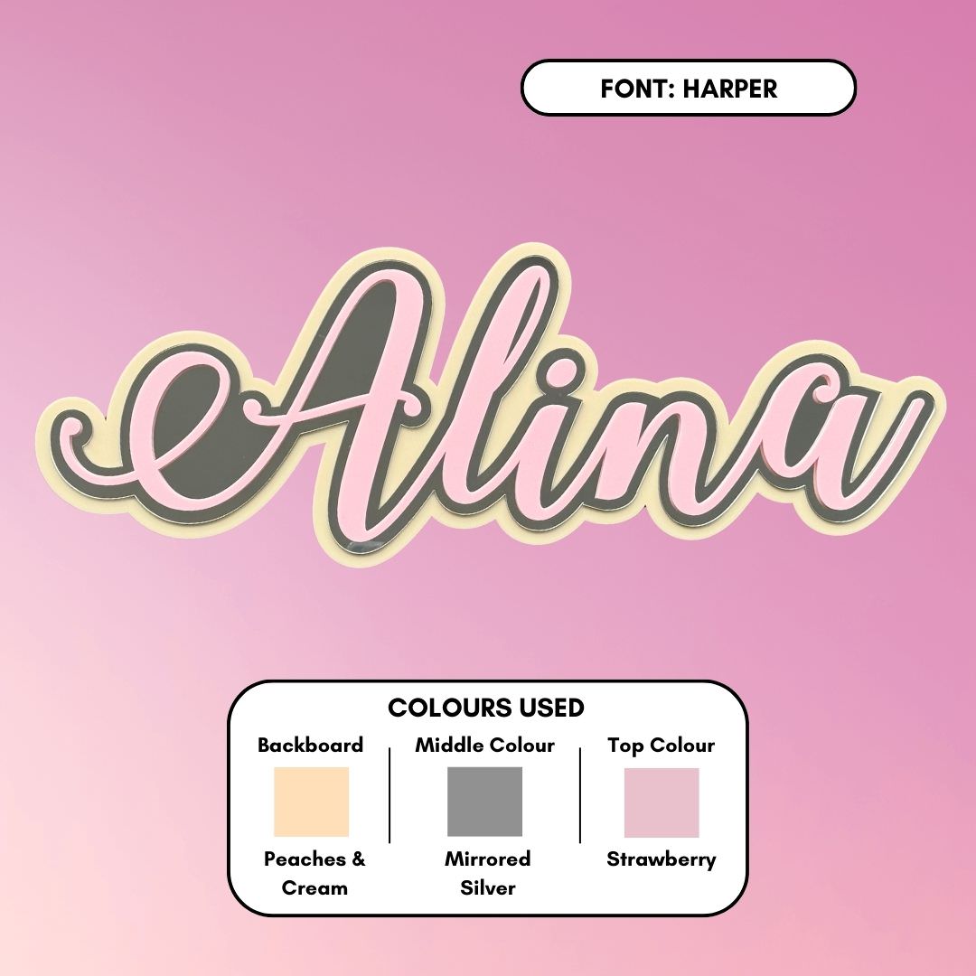 3D Name Plaque - Triple Layered