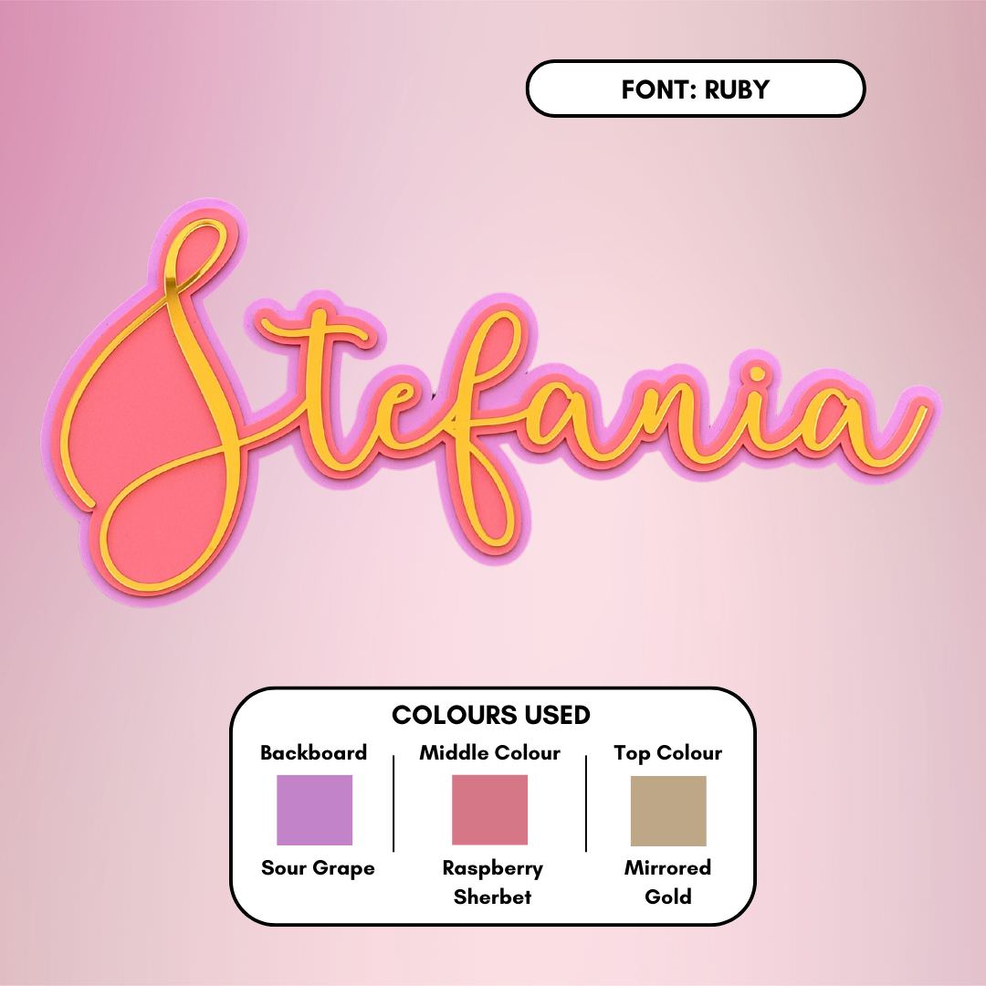 3D Name Plaque - Triple Layered