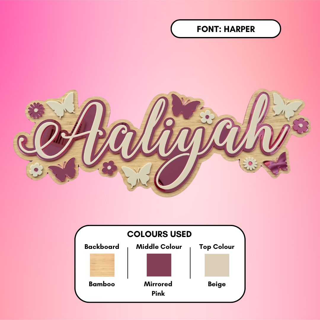 3D Picture Name Plaques - Triple Layered