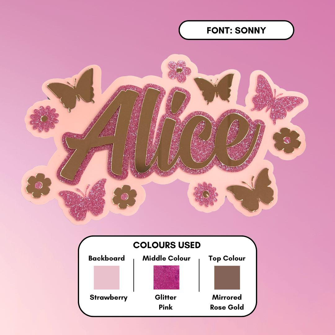 3D Picture Name Plaques - Triple Layered