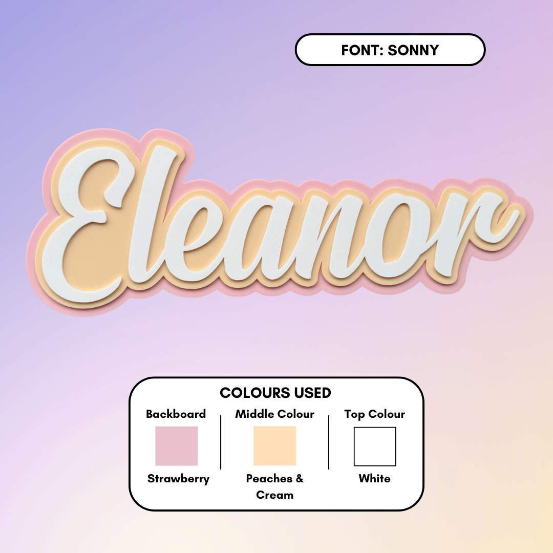 3D Name Plaque - Triple Layered