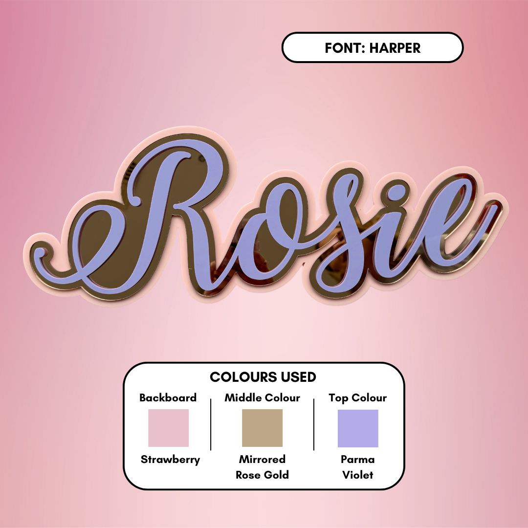 3D Name Plaque - Triple Layered