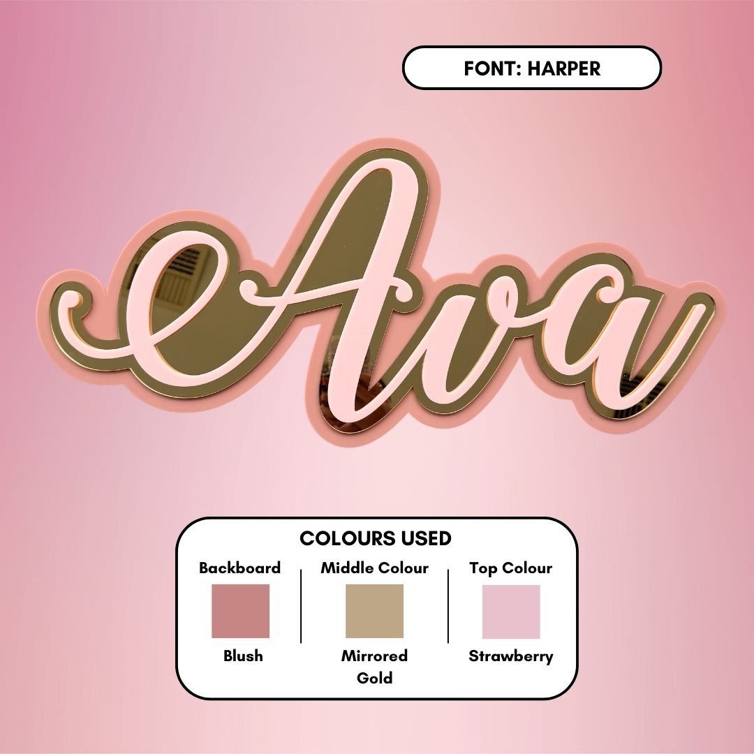 3D Name Plaque - Triple Layered