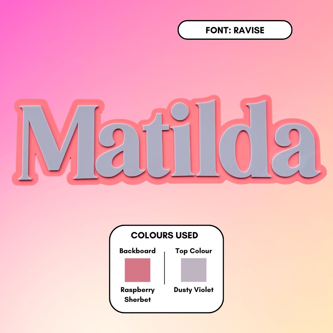 3D Name Plaques - Double Layered