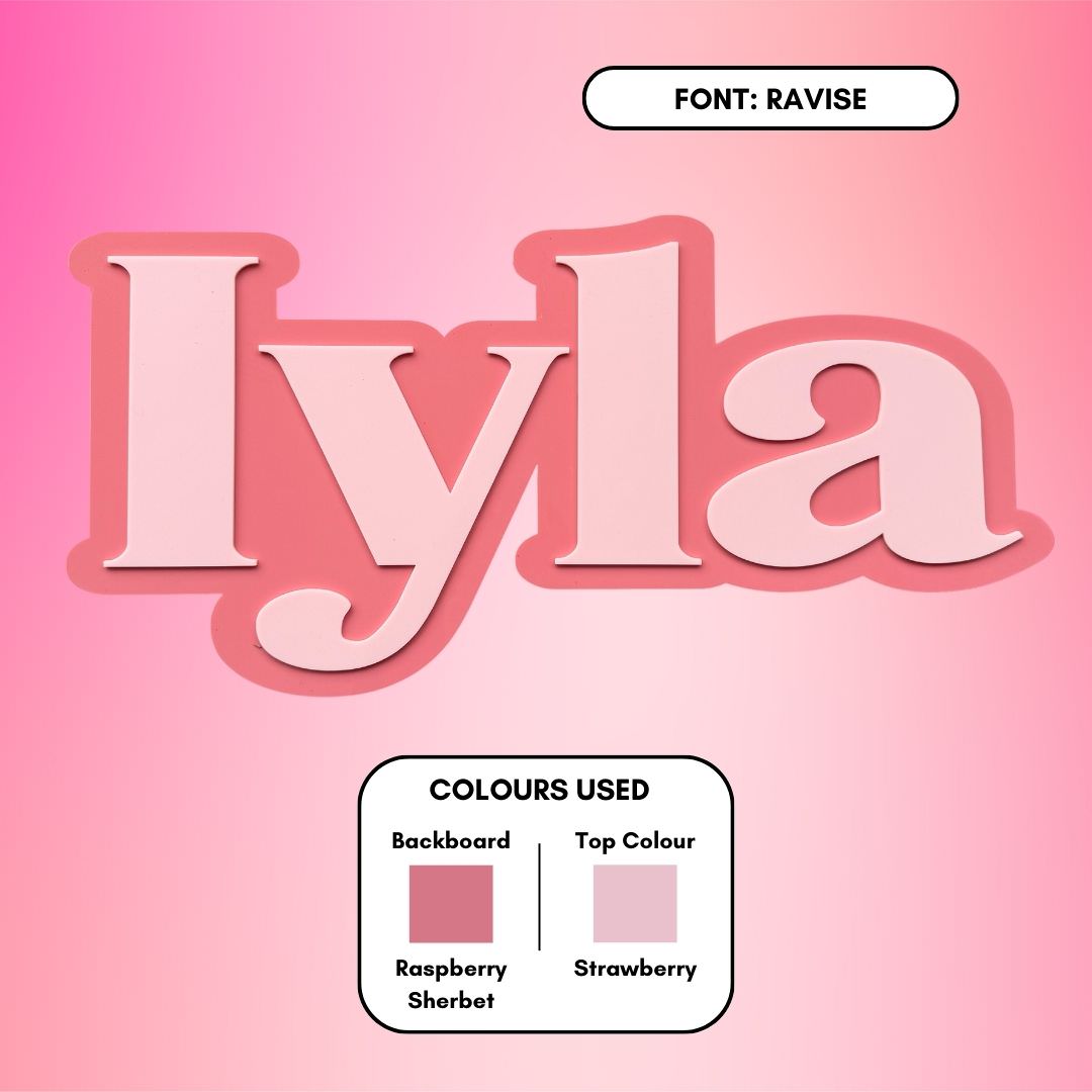 3D Name Plaques - Double Layered