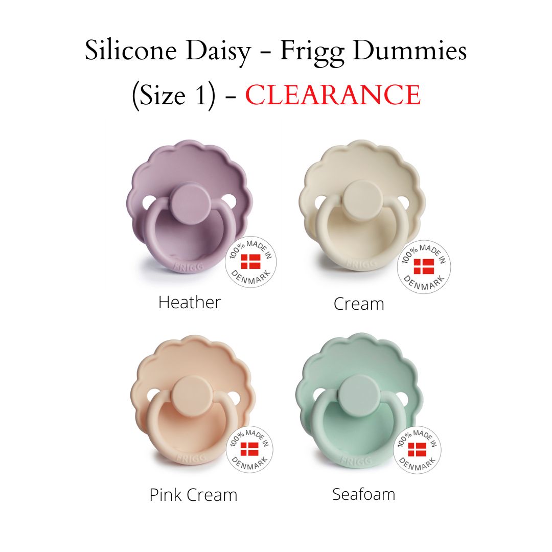FRIGG Daisy Dummies - Silicone Teat - (Size 1) NB - 6m (CLEARANCE)